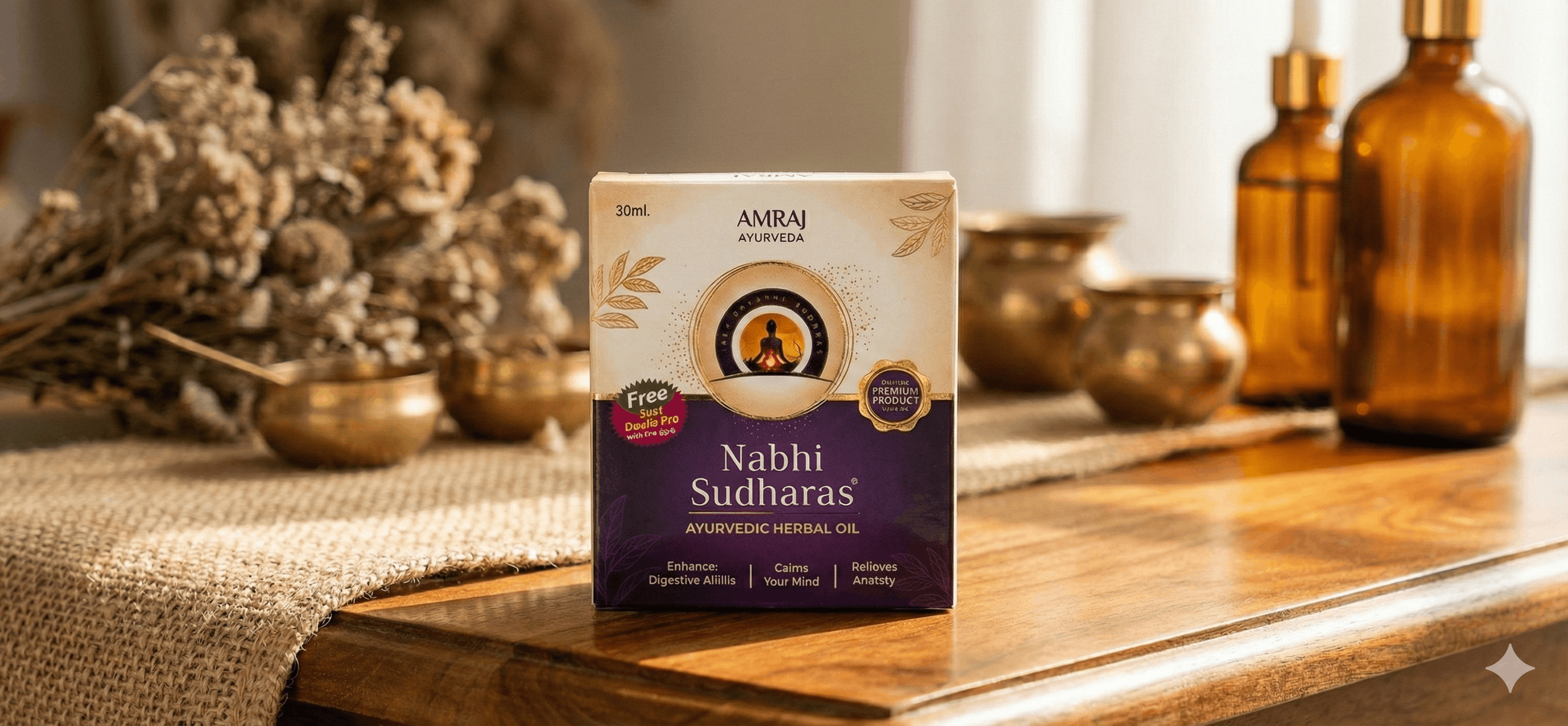 Nabhi Sudharas Ayurvedic Navel Oil for Digestion